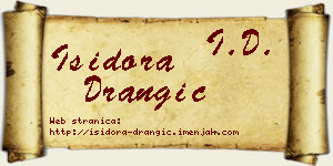 Isidora Drangić vizit kartica
